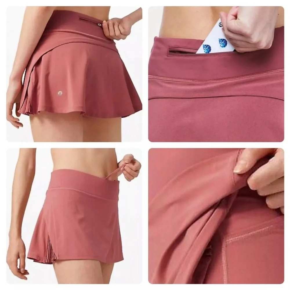 Lululemon Play Off The Pleats Skirt 13 Misty Merlot Pink Pleated Athletic Mini - Picture 2 of 10